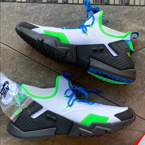 NIKE AIR HUARACHE DRIFT white/black-blue-nebula Me - Picture 5 of 16
